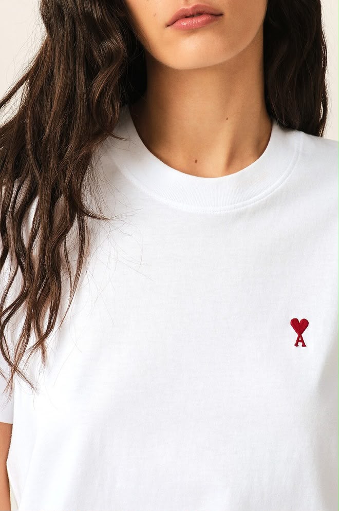 Ami de CÅur Relaxed Short-Sleeved Jersey T-Shirt - White - photo 1