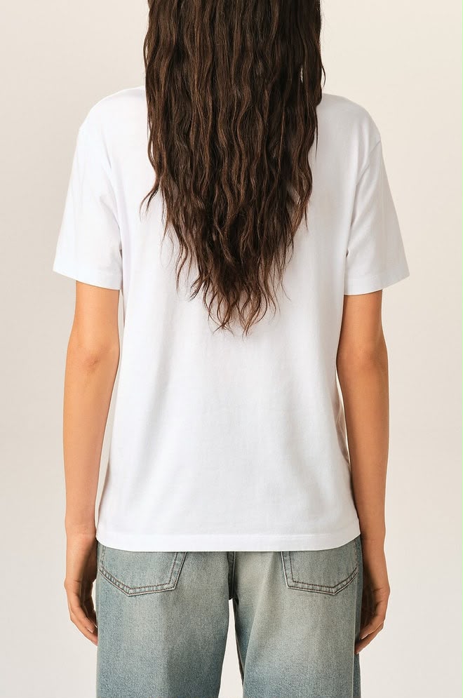 Ami de CÅur Relaxed Short-Sleeved Jersey T-Shirt - White - photo 3
