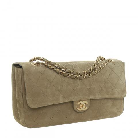 Chanel Suede Maxi Flap Bag - Beige - photo 1