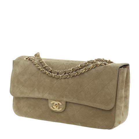 Chanel Suede Maxi Flap Bag - Beige - photo 2