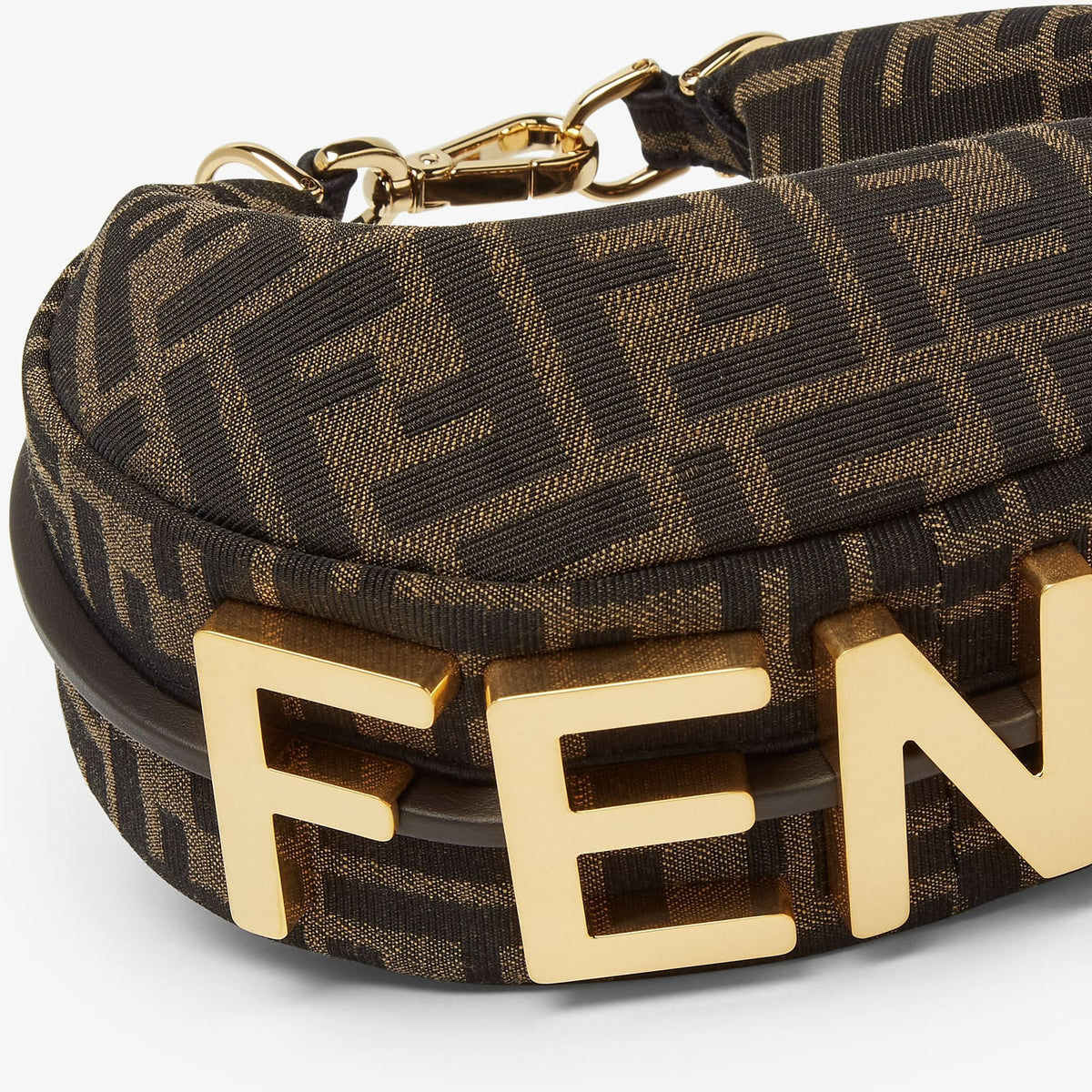 Fendigraphy Mini - Brown FF Jacquard Fabric Mini Bag - Brown - photo 1
