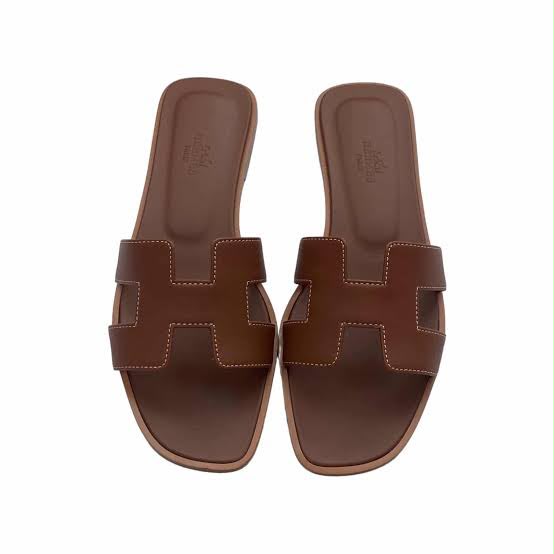 HermÃ¨s Oran Leather Sandals - Brown - Brown - photo 2